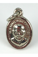 หลวงปู่ทวดพระครูวิสัยโสภณ (ทิม) เหรียญเม็ดแตงชุบนิเกิ้ล No. 102