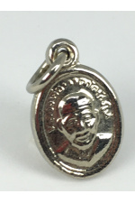 หลวงปู่ทวดพระครูวิสัยโสภณ (ทิม) เหรียญเม็ดแตงชุบนิเกิ้ล No. 102