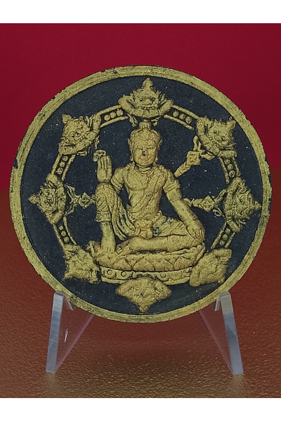 (5 cm. size) Jatukam Ramathep Sacred Amulet – First Generation, Wat Khao Or (2007) No.164 | Protection &amp; Danger Avoidance